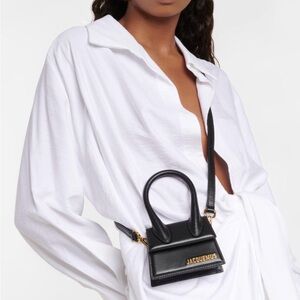 Jacquemus Black Mini Bag with Gold Accents